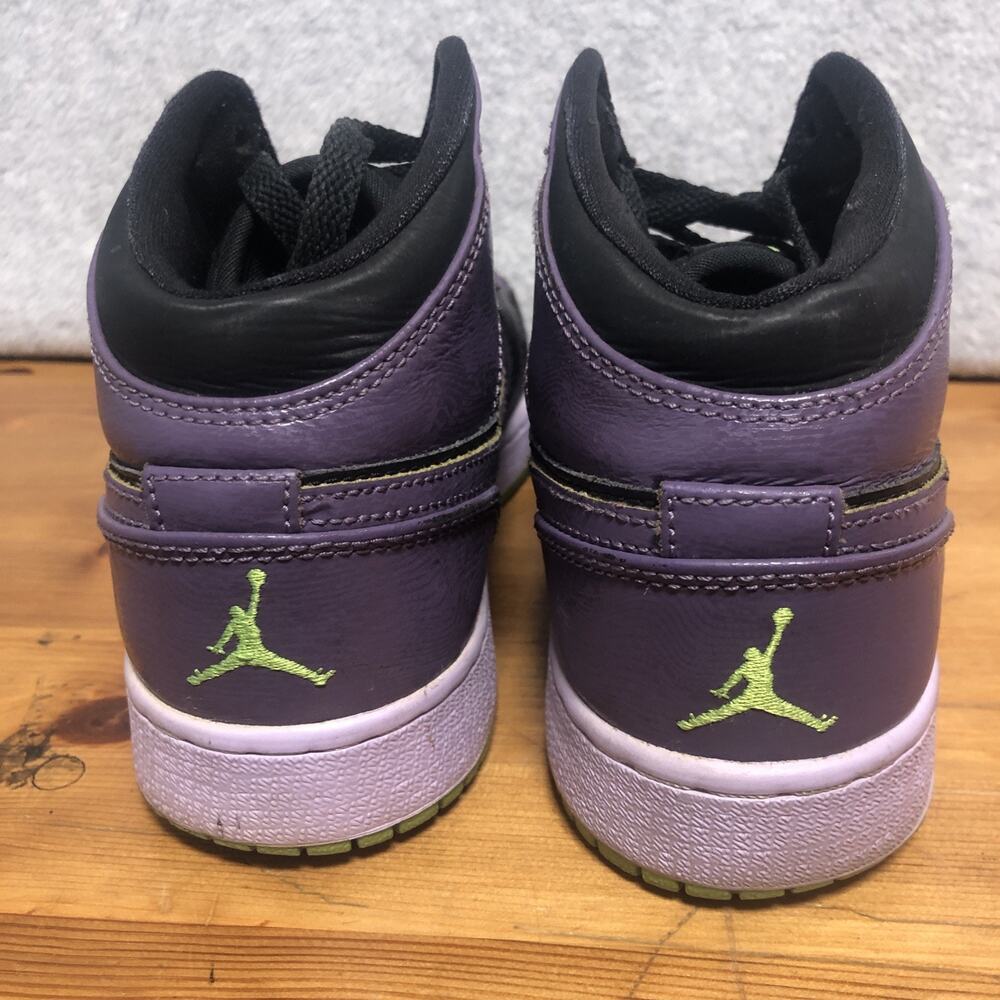 NIKE Air Jordan 1 Retro Joker Night Vision Black Purple Green Shoes Size 5Y 2012 - Picture 6 of 13